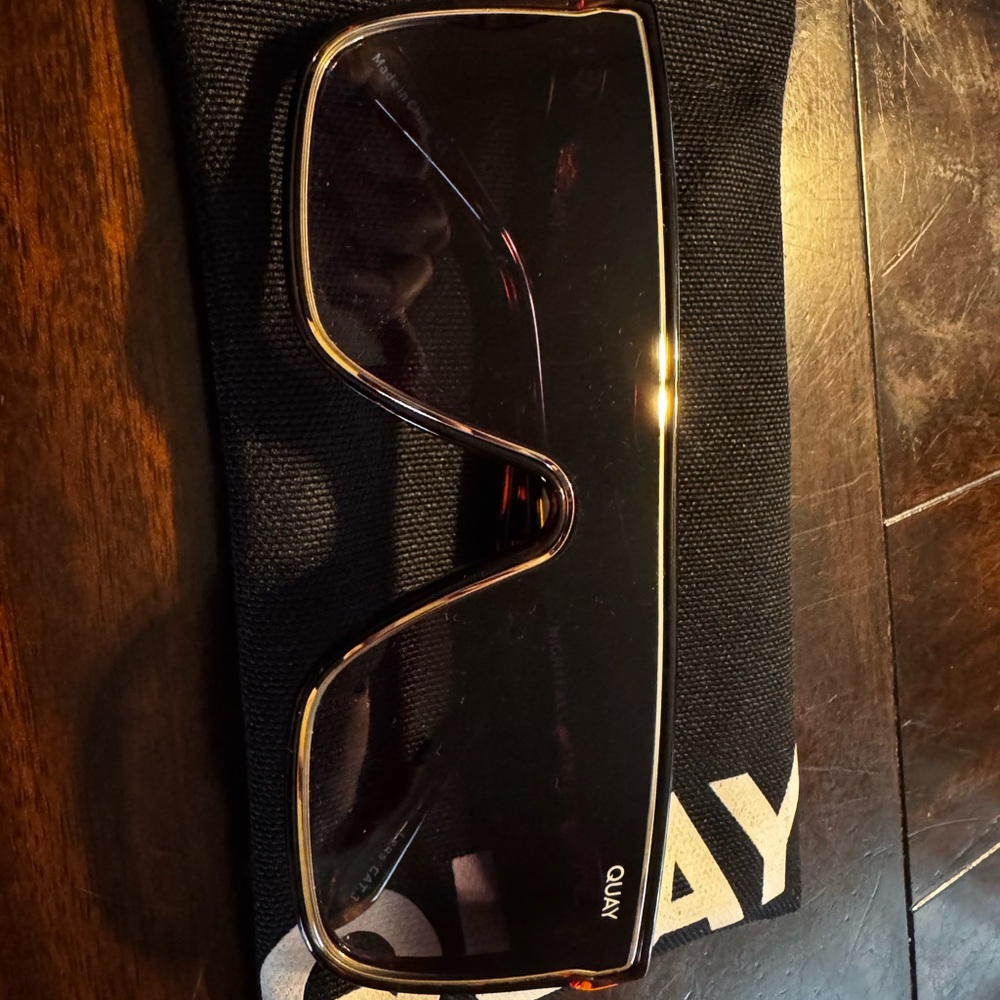 Quay Australia Black and Gold Sunglasses